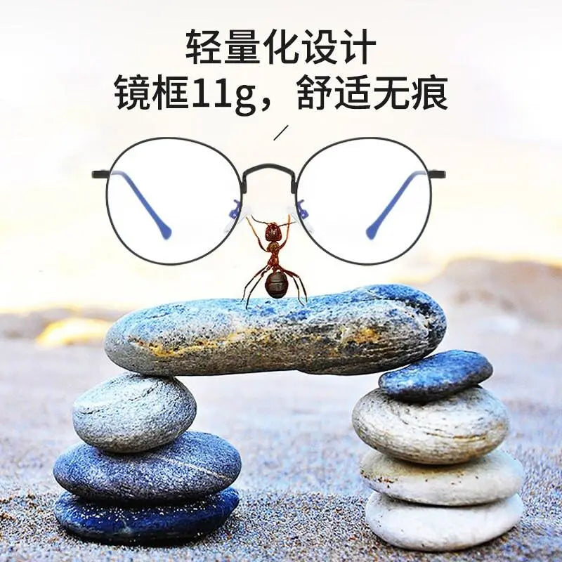 Unisex Round Full Rim Alloy Prescription Glasses 1912 — view 9 | Rx Spectacle