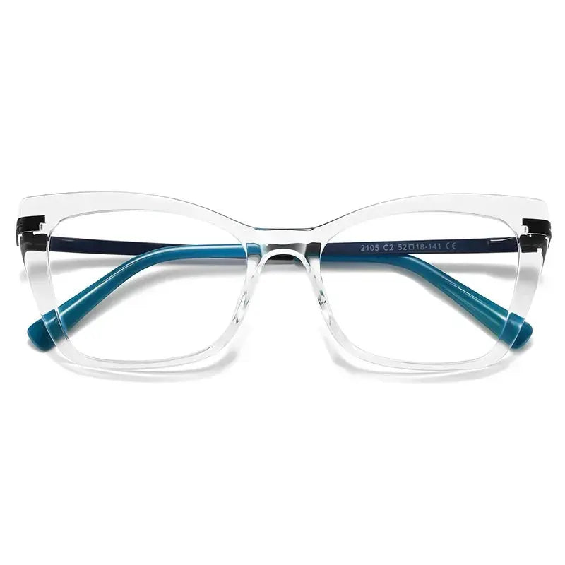 Women's Cat Eye Full Rim TR90 Prescription Glasses 62105 — view 3 | Rx Spectacle
