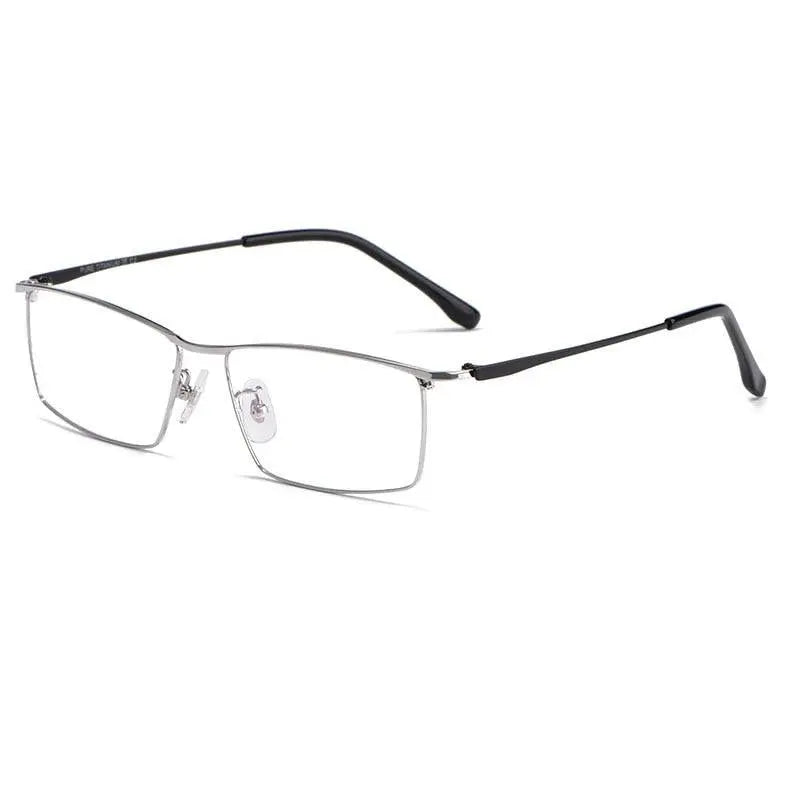 Men's Rectangular Full Rim Titanium Prescription Glasses J85517 — view 4 | Rx Spectacle