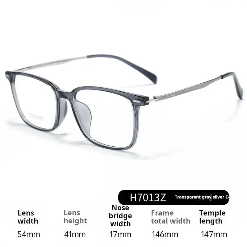 Unisex Square Full Rim Titanium Prescription Glasses 77013 — view 4 | Rx Spectacle