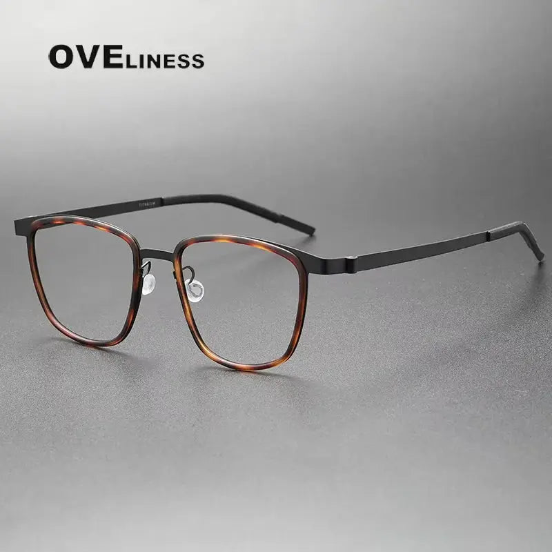 Unisex Square Full Rim Titanium Prescription Glasses 399717 — view 6 | Rx Spectacle