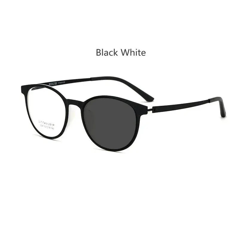 Unisex Round Full Rim Titanium Reading Glasses 23091 — view 11 | Rx Spectacle