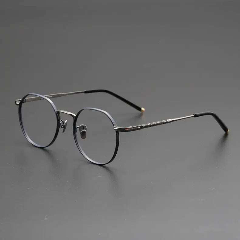 Unisex Polygon Full Rim Titanium Prescription Glasses 14919 — view 7 | Rx Spectacle
