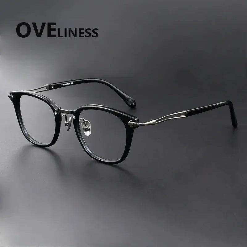 Unisex Oval Full Rim Titanium Prescription Glasses 369143 — view 3 | Rx Spectacle