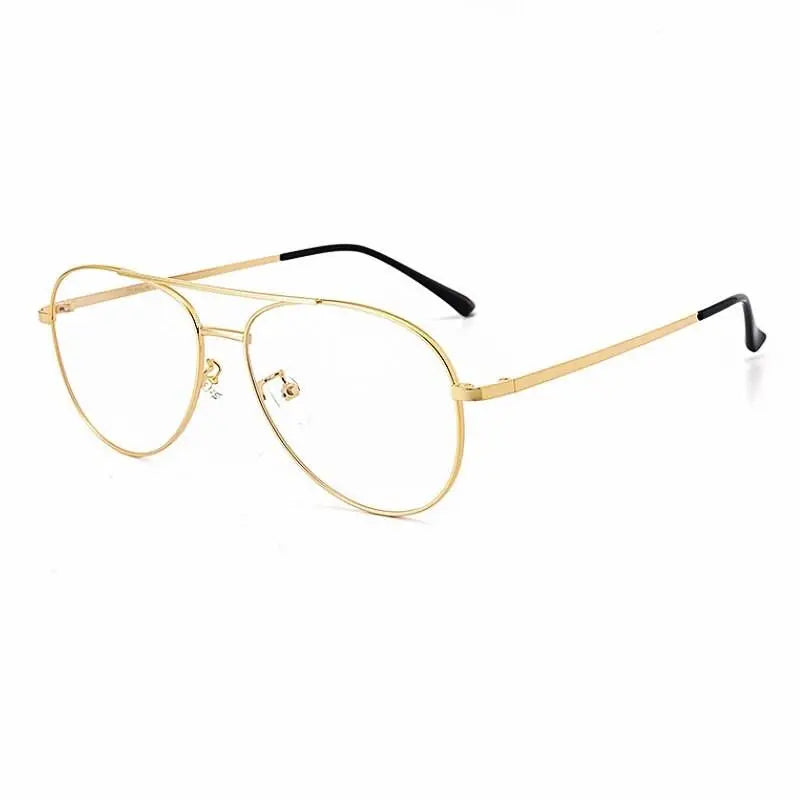 Unisex Oval Full Rim Titanium Double Bridge Prescription Glasses 2194 — view 3 | Rx Spectacle