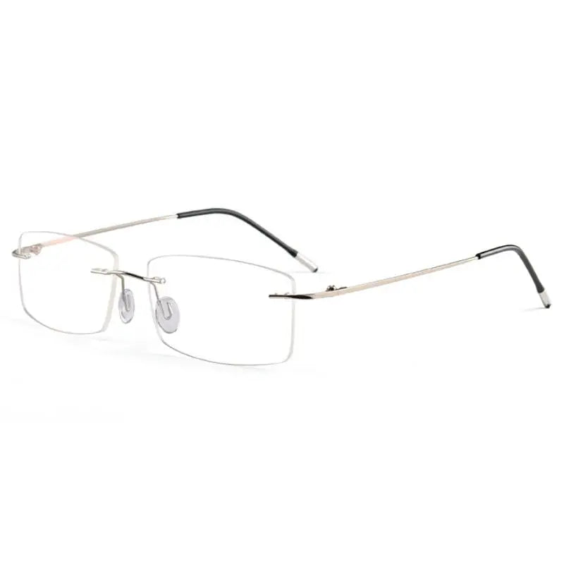 Women's Rectangular Rimless Alloy Prescription Glasses 002000 — view 5 | Rx Spectacle