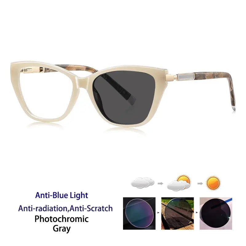 Women's Cat Eye Full Rim Acetate Reading Glasses 72209 — view 12 | Rx Spectacle