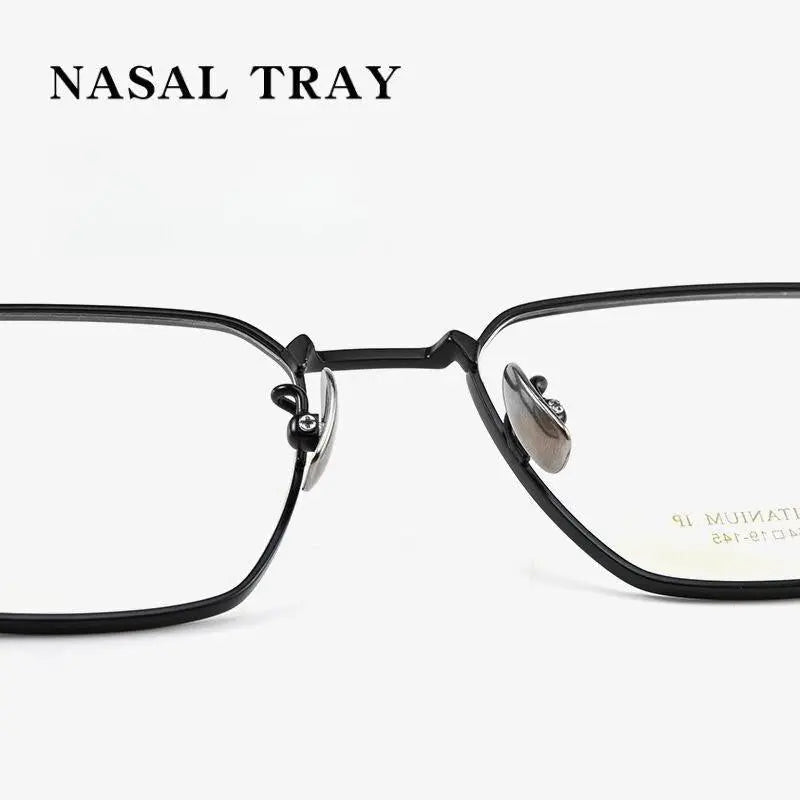 Men's Square Full Rim Titanium Prescription Glasses 205ct — view 9 | Rx Spectacle
