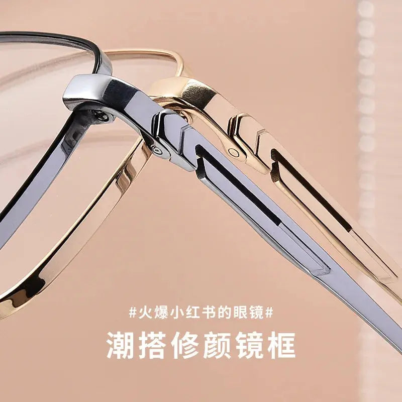Unisex Square Full Rim Titanium Prescription Glasses 68012 — view 3 | Rx Spectacle