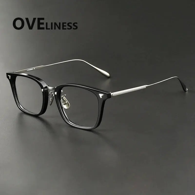 Women's Square Full Rim Titanium Prescription Glasses 369559 — view 7 | Rx Spectacle
