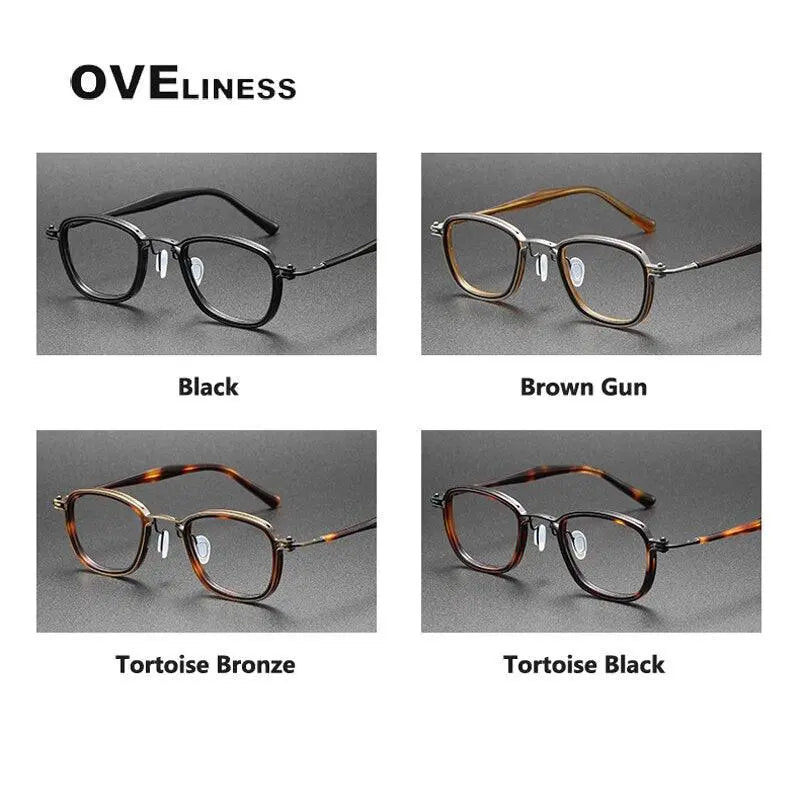 Unisex Round Full Rim Titanium Prescription Glasses 5861 — view 9 | Rx Spectacle