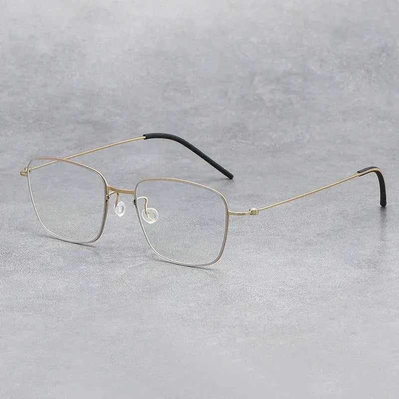 Women's Square Full Rim Titanium Screwless Prescription Glasses 45530 — view 5 | Rx Spectacle