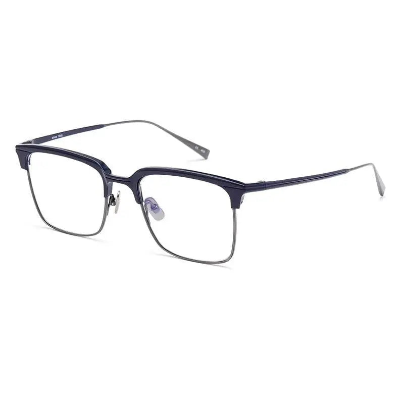 Men's Square Full Rim Titanium Prescription Glasses S1905 — view 5 | Rx Spectacle