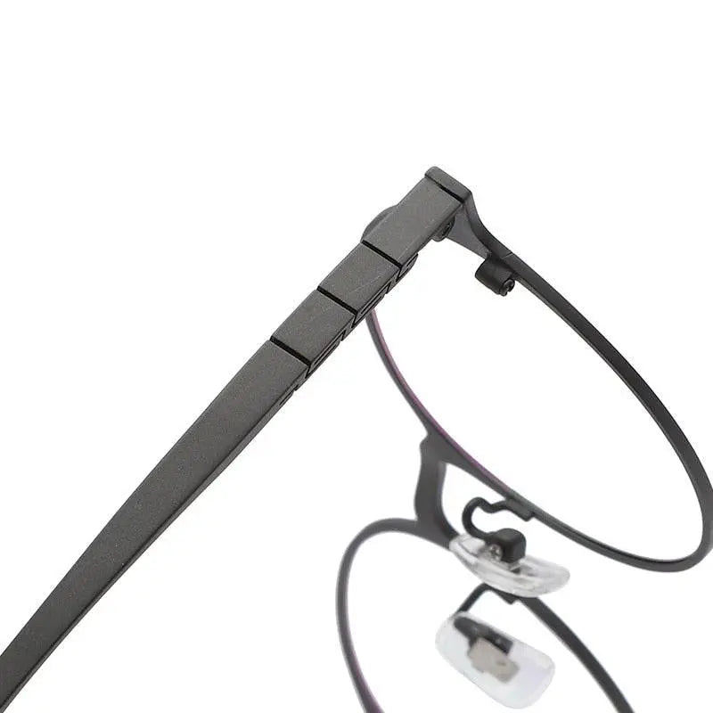 Unisex Round Full Rim Titanium Prescription Glasses 71080 — view 3 | Rx Spectacle
