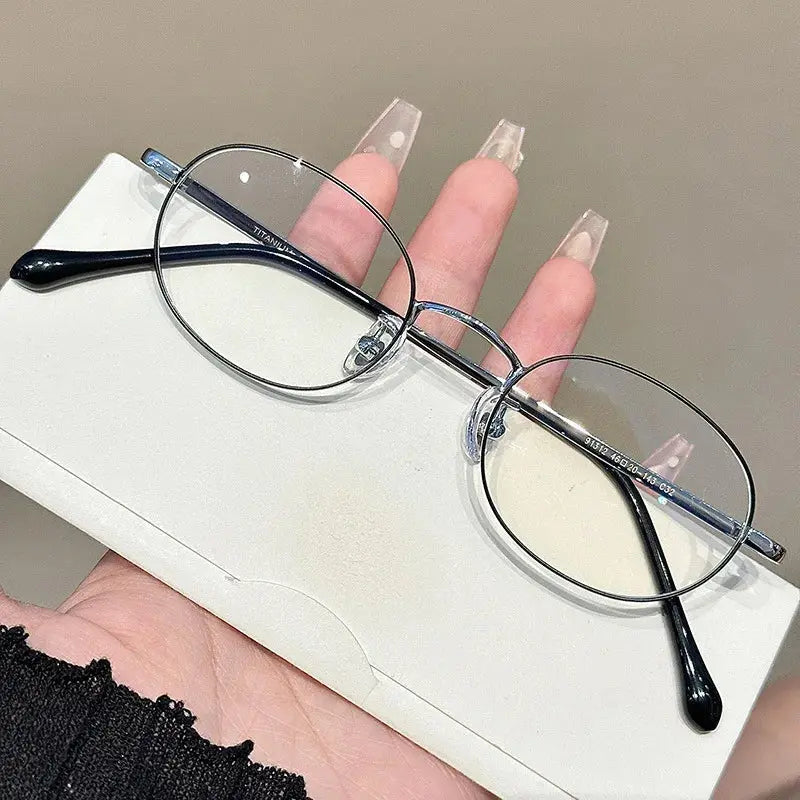 Women's Oval Full Rim Alloy Prescription Glasses 91312 — view 3 | Rx Spectacle