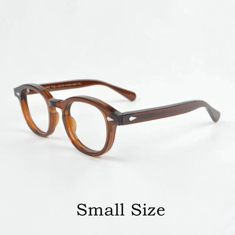 Unisex Round Full Rim Acetate Prescription Glasses Y1915 — view 5 | Rx Spectacle