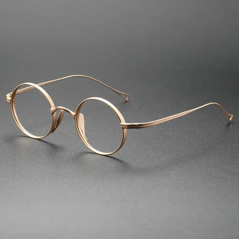 Women's Round Full Rim Titanium Prescription Glasses 410211 — view 4 | Rx Spectacle