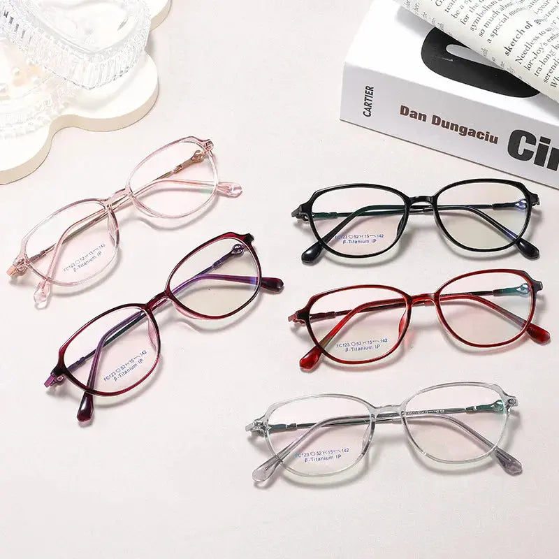 Women's Cat Eye Full Rim Alloy Prescription Glasses F123x — view 2 | Rx Spectacle