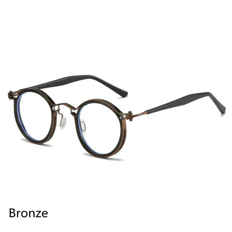Unisex Round Full Rim Acetate Reading Glasses 2203 — view 9 | Rx Spectacle