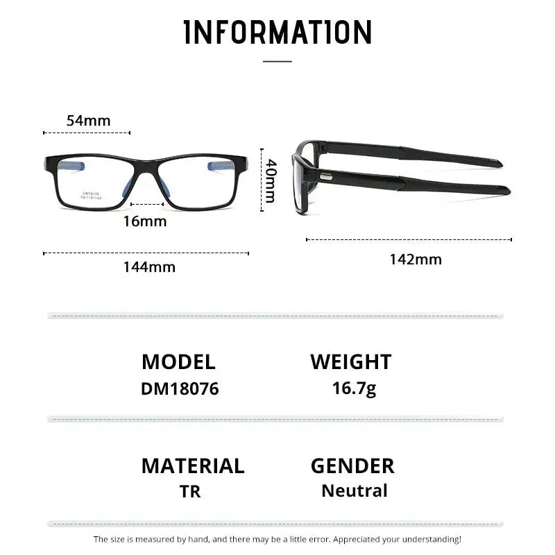 Men's Square Full Rim Titanium Prescription Glasses 818076 — view 2 | Rx Spectacle