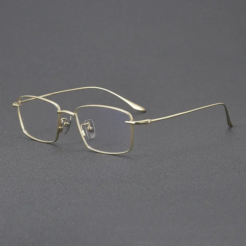 Unisex Browline Full Rim Titanium Prescription Glasses 366175 — view 4 | Rx Spectacle