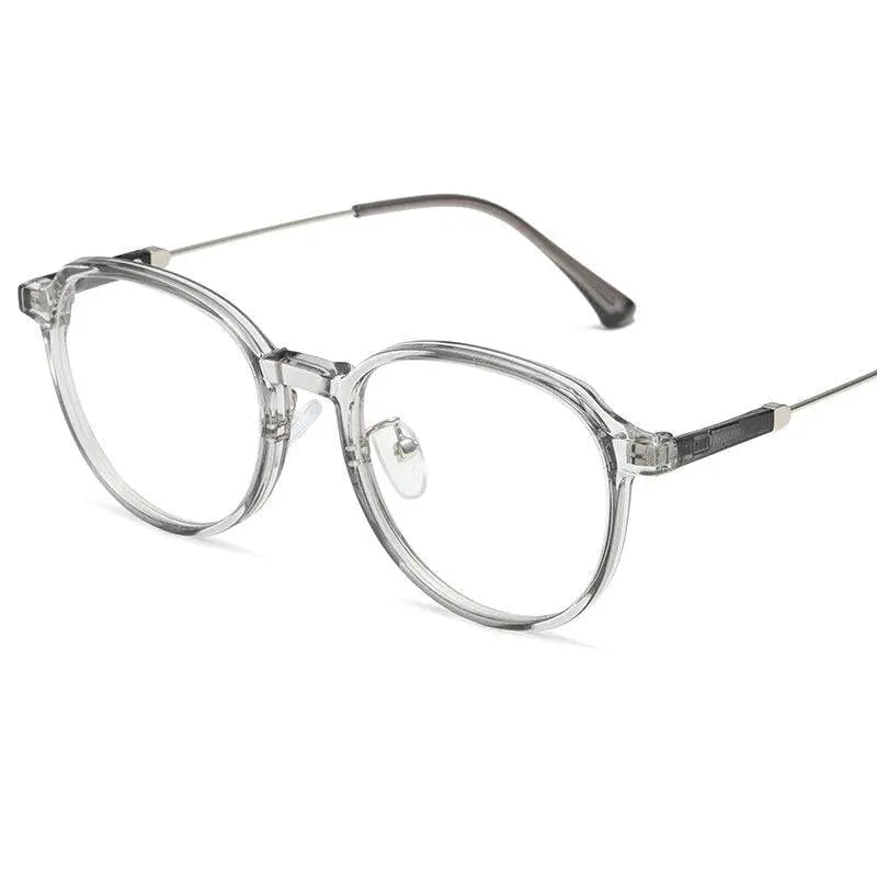Unisex Round Full Rim Alloy Flat Top Prescription Glasses 81288 — view 2 | Rx Spectacle