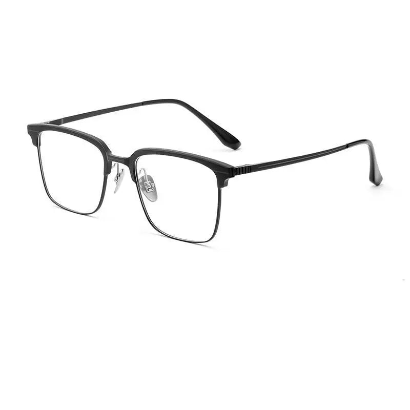 Men's Square Full Rim Titanium Prescription Glasses 9201 — view 2 | Rx Spectacle