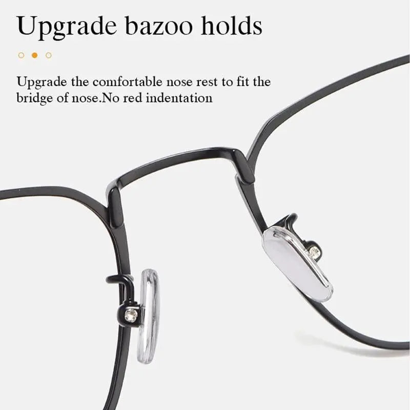 Men's Square Full Rim Titanium Prescription Glasses W8083 — view 2 | Rx Spectacle