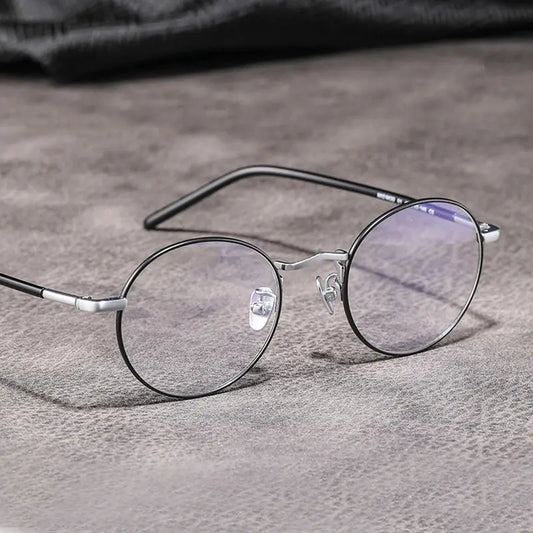 Women's Oval Full Rim Titanium Prescription Glasses 482214 — view 1 | Rx Spectacle