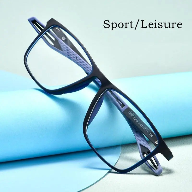 Unisex Square Full Rim TR90 Sports Glasses TR1019R — view 8 | Rx Spectacle