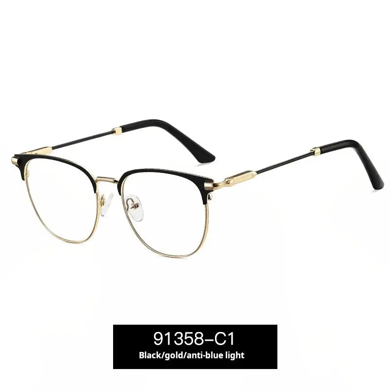 Women's Oval Full Rim Alloy Prescription Glasses 91358 — view 8 | Rx Spectacle