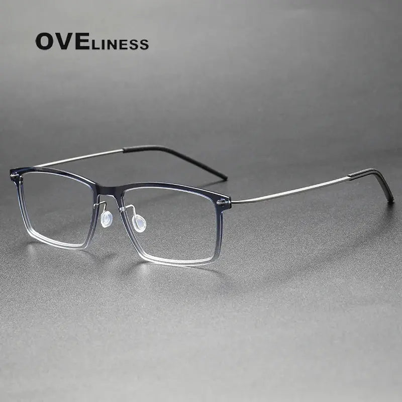 Women's Square Full Rim Titanium Prescription Glasses 366544 — view 4 | Rx Spectacle