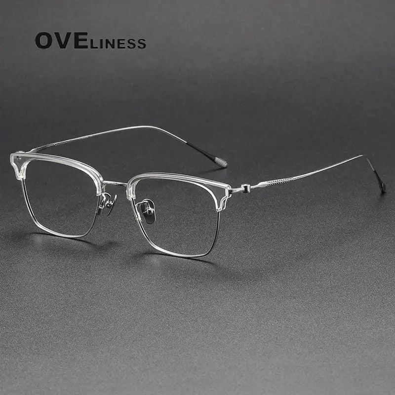 Women's Square Full Rim Titanium Prescription Glasses 380896 — view 4 | Rx Spectacle
