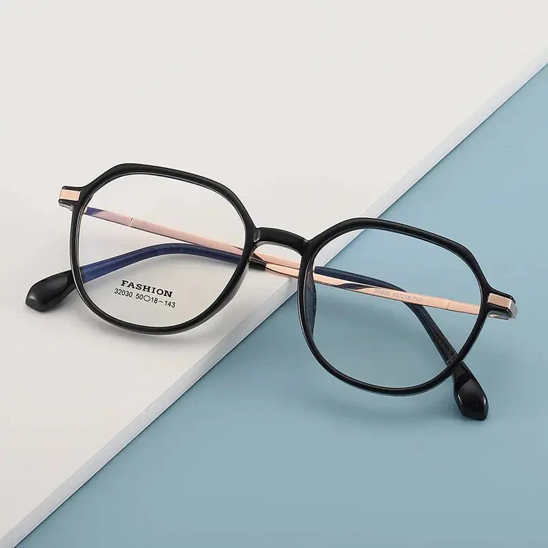 Unisex Polygon Full Rim TR90 Flat Top Prescription Glasses Z32030 — view 9 | Rx Spectacle