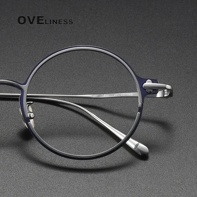 Unisex Round Full Rim Titanium Prescription Glasses 4920 — view 3 | Rx Spectacle
