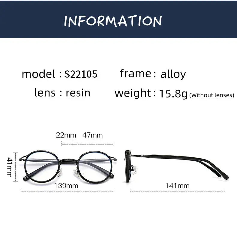 Unisex Round Full Rim Acetate Reading Glasses 22105 — view 15 | Rx Spectacle