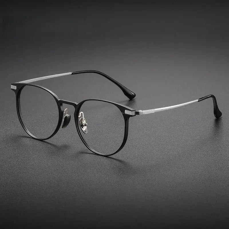 Unisex Round Full Rim Titanium Prescription Glasses 20250 — view 6 | Rx Spectacle