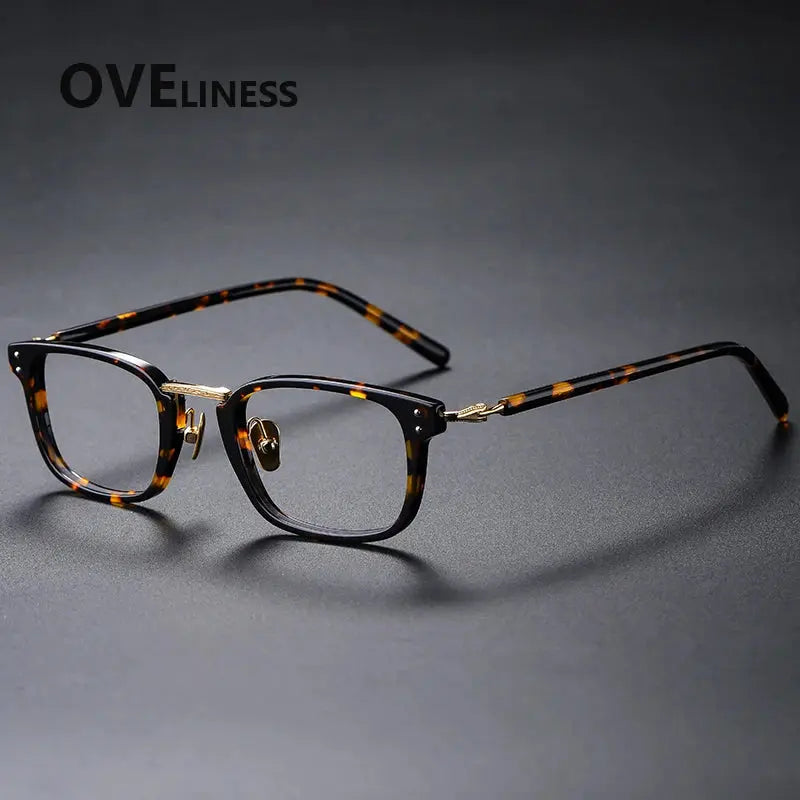 Women's Square Full Rim Titanium Prescription Glasses 81820 — view 3 | Rx Spectacle