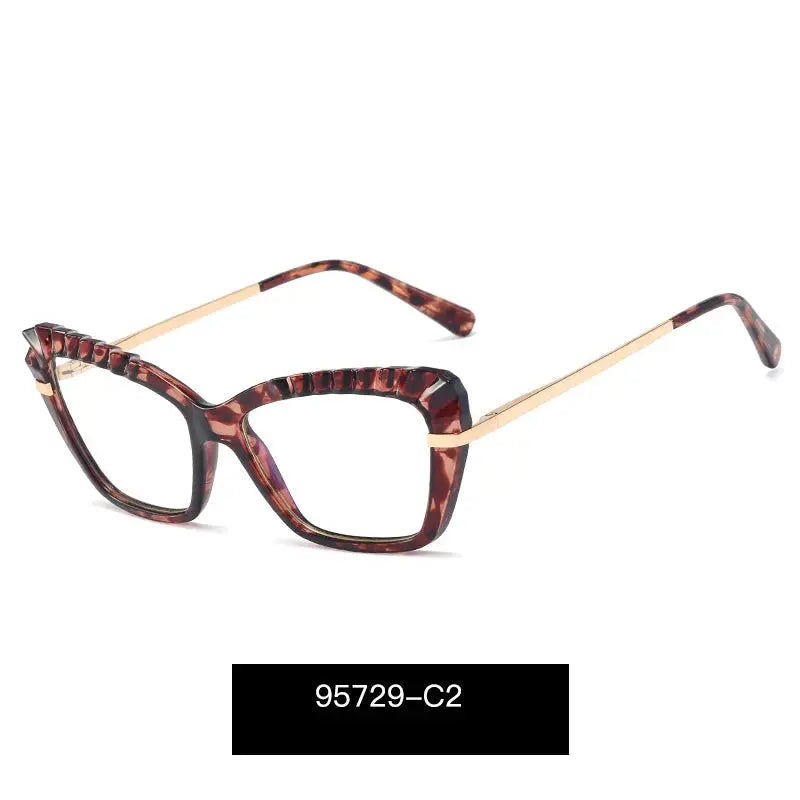 Women's Cat Eye Full Rim TR90 Prescription Glasses 95729 — view 6 | Rx Spectacle