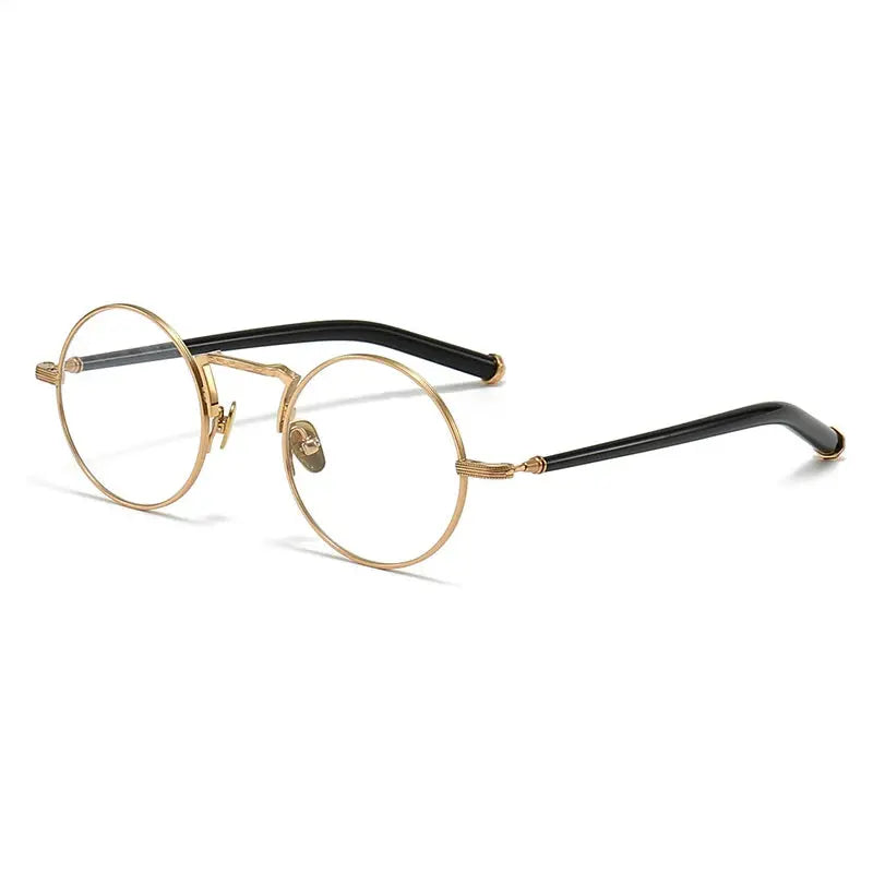 Unisex Round Full Rim Titanium Prescription Glasses 3119m — view 7 | Rx Spectacle