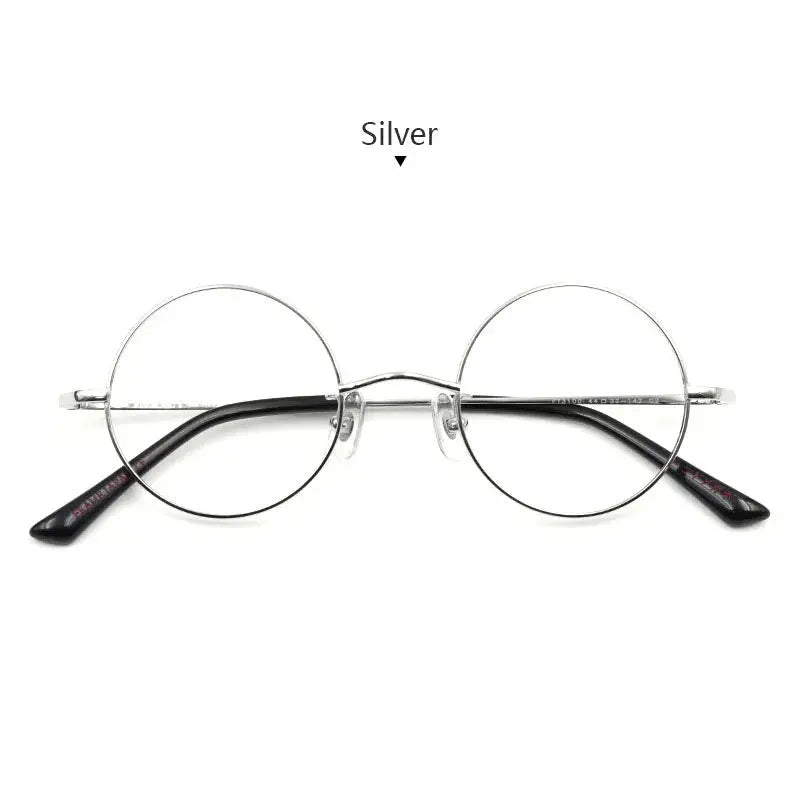 Women's Round Full Rim Titanium Prescription Glasses 43100 — view 5 | Rx Spectacle