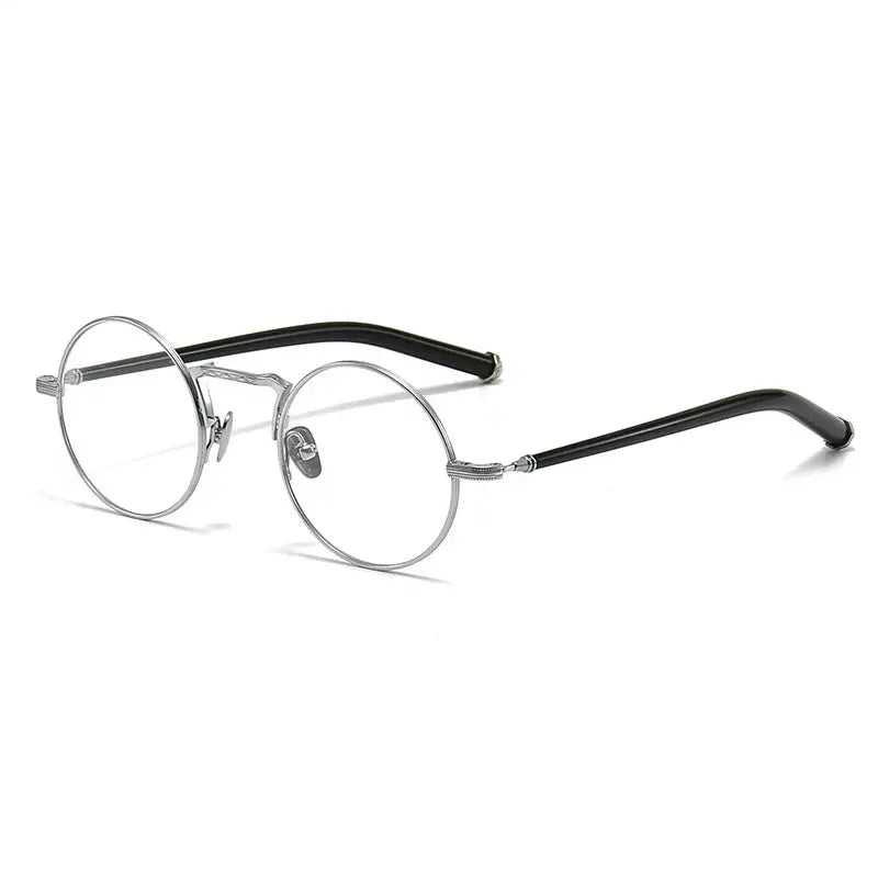 Unisex Round Full Rim Titanium Prescription Glasses 3119m — view 4 | Rx Spectacle
