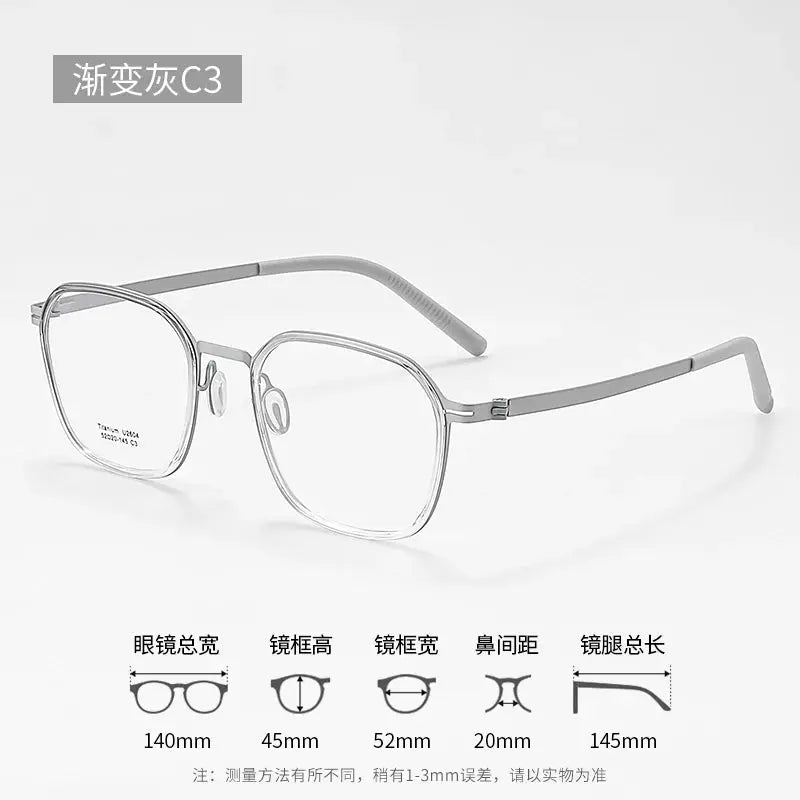 Unisex Round Full Rim Titanium Prescription Glasses 2604 — view 7 | Rx Spectacle