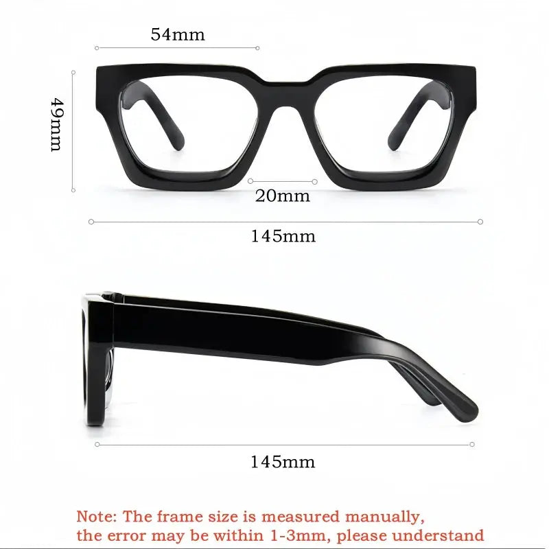 Unisex Square Full Rim Acetate Prescription Glasses 29006 — view 2 | Rx Spectacle