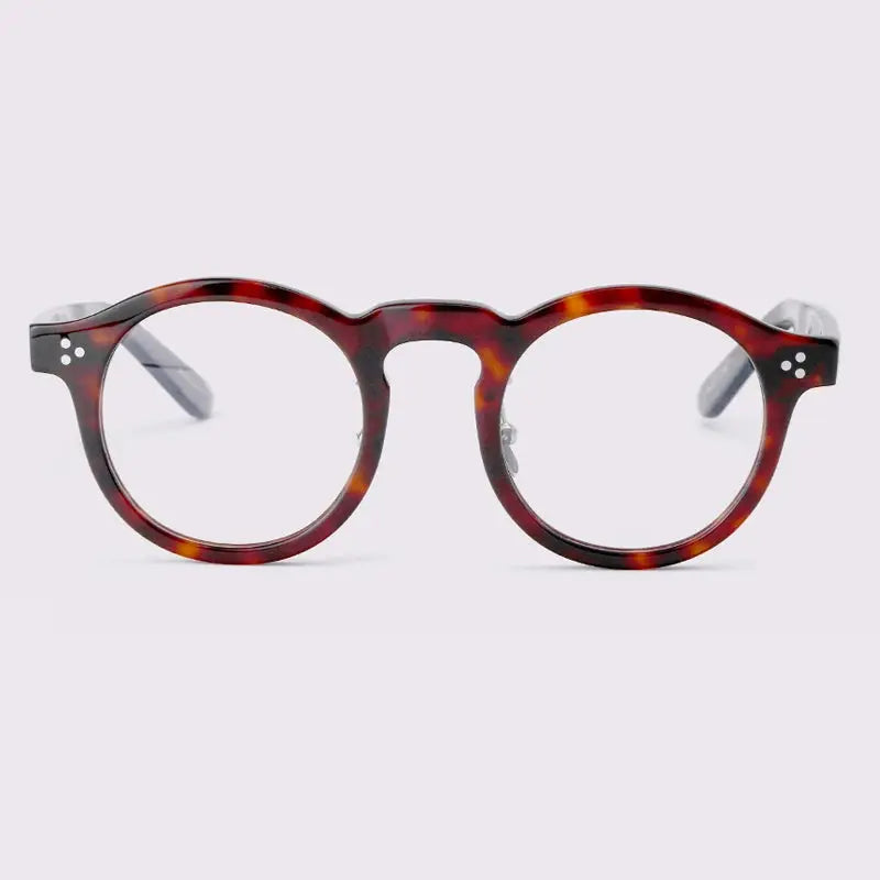 Unisex Round Full Rim Acetate Prescription Glasses 4526 — view 2 | Rx Spectacle