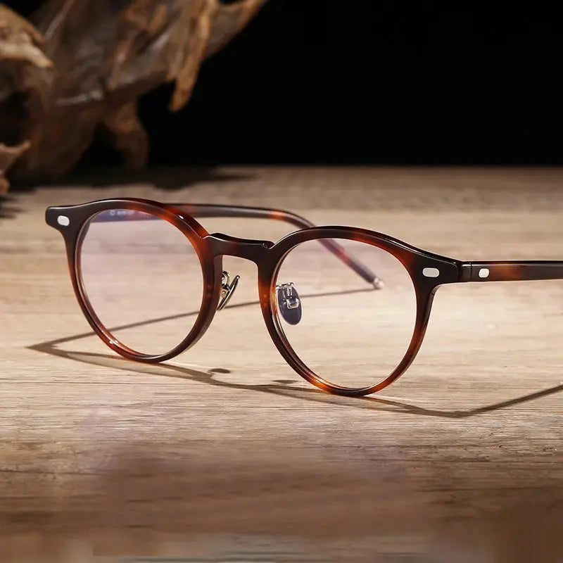 Unisex Round Full Rim Acetate Prescription Glasses 41803 — view 1 | Rx Spectacle