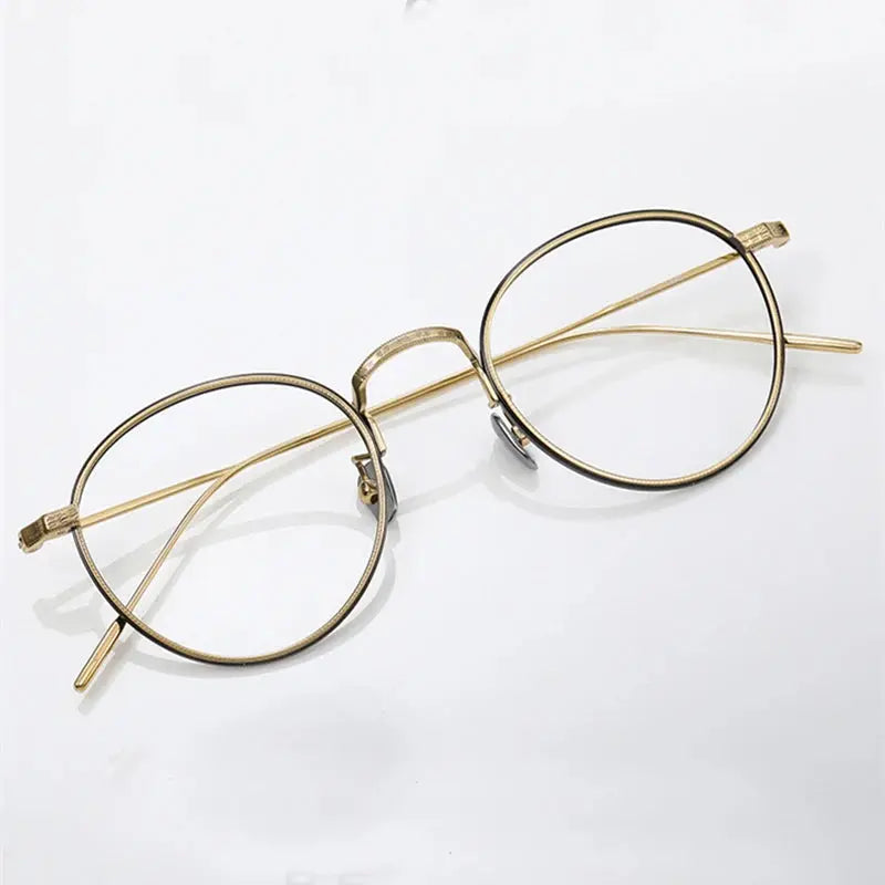 Women's Oval Full Rim Titanium Prescription Glasses 40717 — view 1 | Rx Spectacle