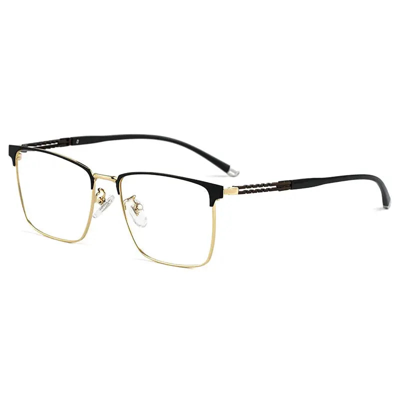 Women's Square Full Rim Titanium Prescription Glasses 86113 — view 1 | Rx Spectacle