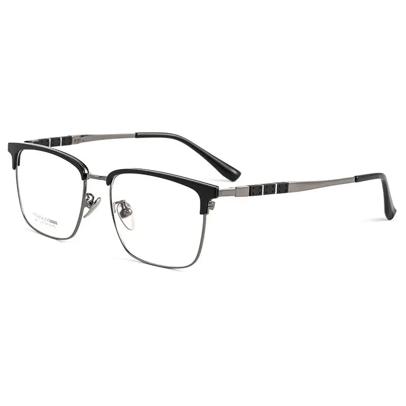 Women's Square Full Rim Titanium Prescription Glasses 90179 — view 4 | Rx Spectacle