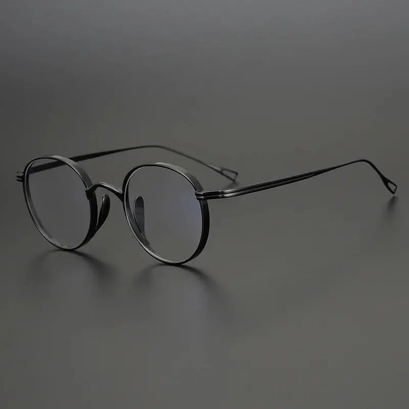Unisex Oval Full Rim Titanium Prescription Glasses 77113 — view 3 | Rx Spectacle
